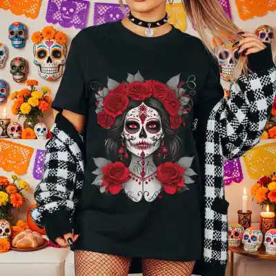 vectores plantilas CATRINA,DÍA DE MUERTOS,HALLOWEEN,